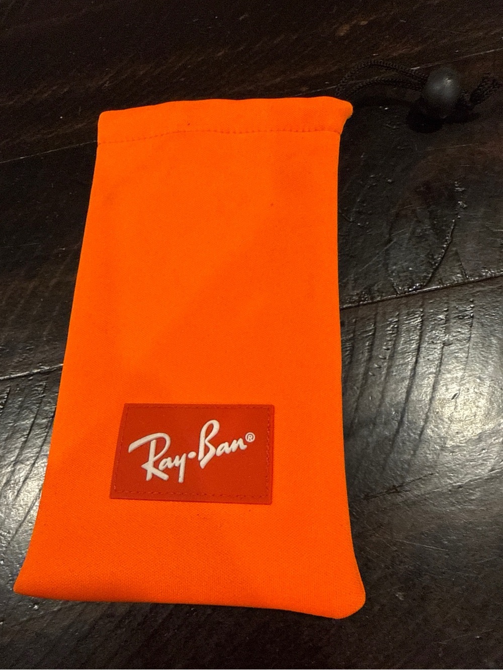 Authentic Ray-Ban Bright Orange Microfiber Soft Case Sunglasses Pouch Drawstring